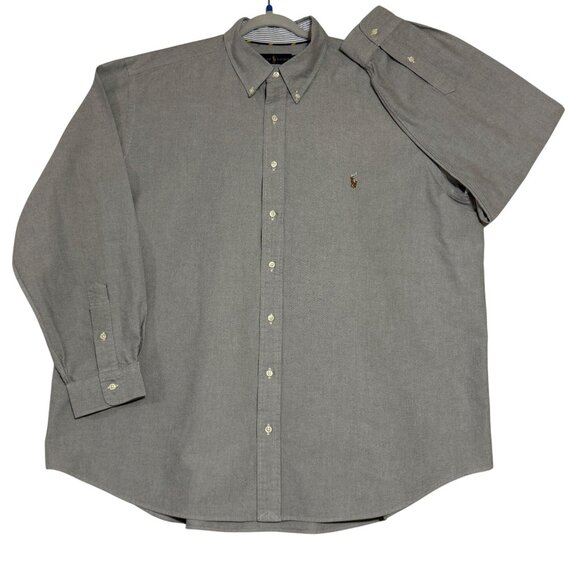 * SOLD * NEW Ralph Lauren Mens 2XB Gray Button-Down Oxford Shirt - Picture 3 of 9